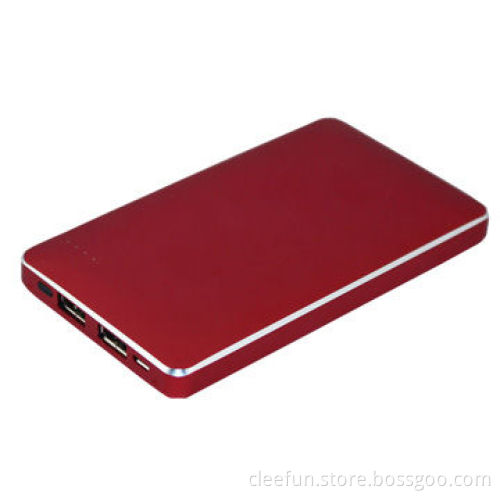 Polymer battery power bank, 6000mah, metal case, top quality, suitable for corporate gift